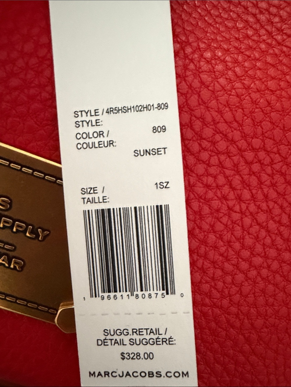NWT Marc Jacobs Red Leather Crescent Bag - Picture 5 of 5